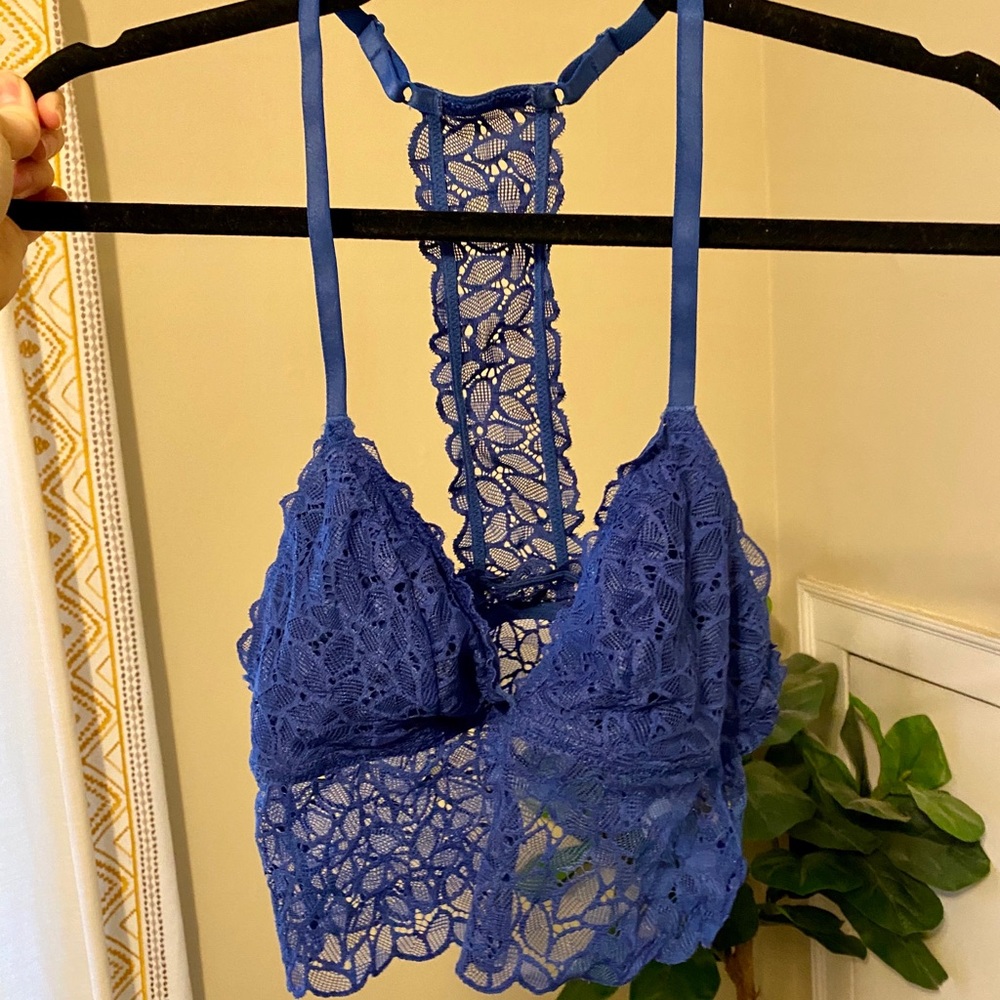 Aerie blue longline bralette